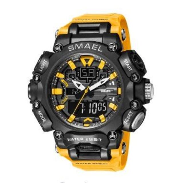SMAEL 8053 スポーツウォッチ（イエロー） メンズの時計(腕時計(デジタル))の商品写真
