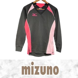 ミズノ(MIZUNO)のmizuno 長袖 スポーツウェア バレーボール ブラック ロゴ【M】練習着(Tシャツ(長袖/七分))