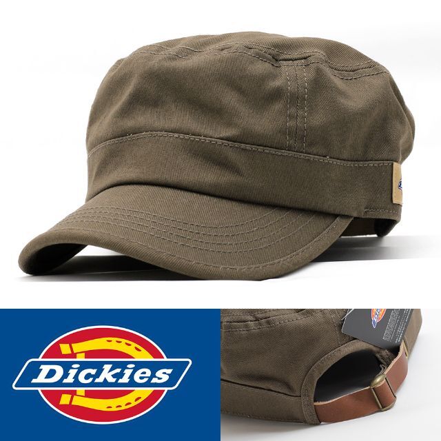 Dickies(ディッキーズ)のワークキャップ 帽子 ディッキーズ カーキ 17052400-35 牛革ベルト メンズの帽子(キャップ)の商品写真