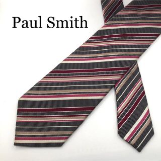 極美品 ポールスミス ネクタイ シグネチャーストライプ 高級シルク ...