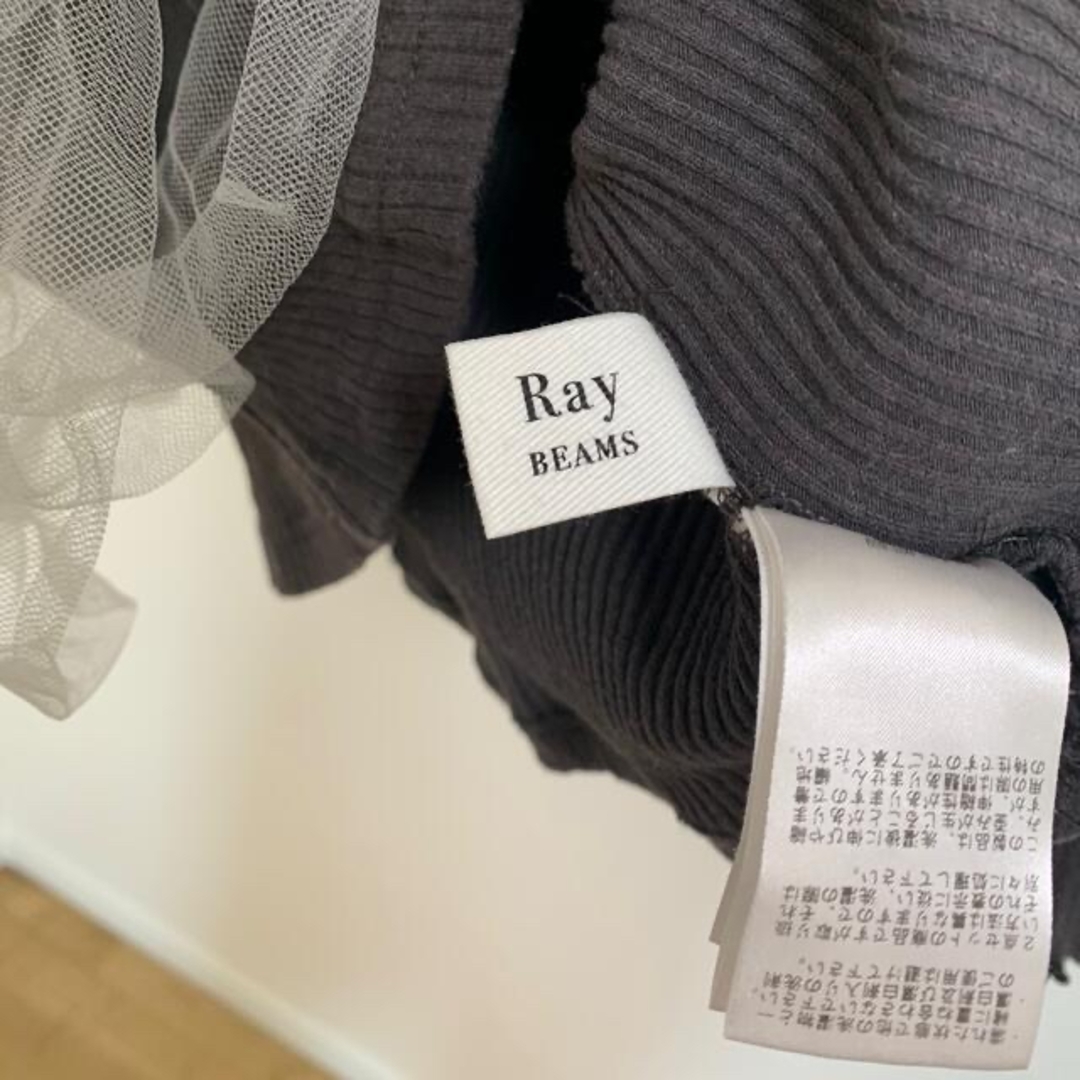 Ray BEAMS(レイビームス)のRay BEAMS テレコ カットソー チュール ビスチェ セット レディースのトップス(カットソー(長袖/七分))の商品写真