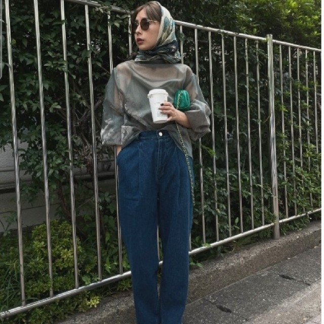 AMERI JAPAN DENIM LOOSE TAPERED PANTS