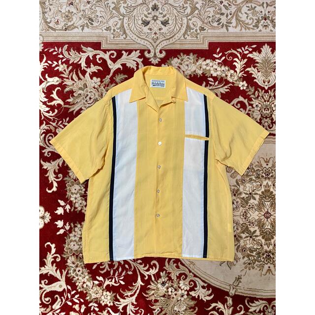 WACKO MARIA THREE-TONE 50'S SHIRT YELLOW