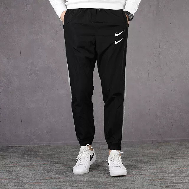 NIKE - ナイキ ウーブンパンツ ダブルスウッシュ ナイロン L 黒