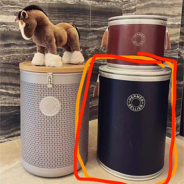 HERMES エルメス サドルボックス 馬具缶 - 置物 HERMES エルメス サドルボックス 馬具缶 - 置物