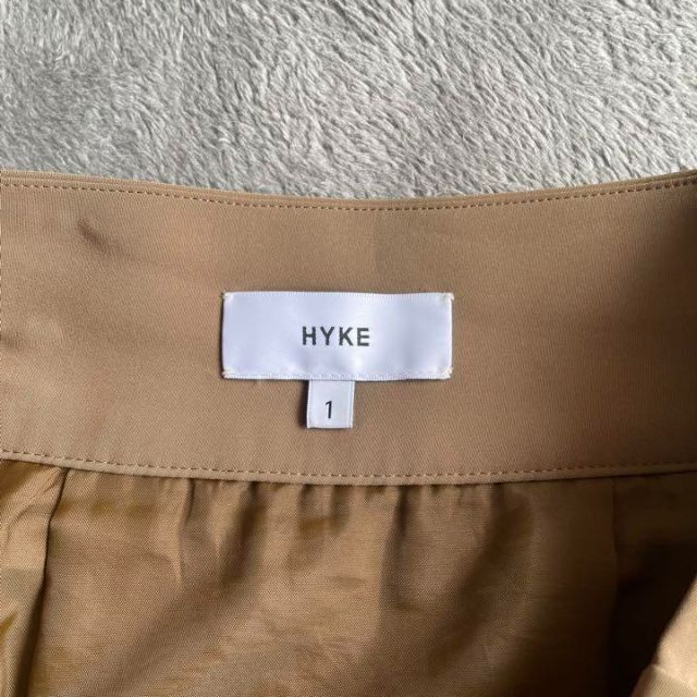 【美品】HYKE ハイク 2018 aw 定番 プリーツ スカート 1 コヨーテ素材