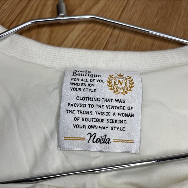 Noela(ノエラ)のnoela ノエラ　レディース　ニット　ライダース　ホワイト レディースのジャケット/アウター(ライダースジャケット)の商品写真