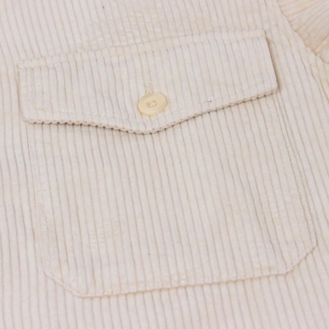 GU(ジーユー)のGU ジーユー 太畝コーデュロイ CPOシャツジャケット オフホワイト Sサイズ メンズのトップス(シャツ)の商品写真