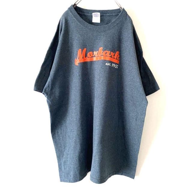 ギルダン Monbank est.1957 M Tシャツ XL グレー 古着 メンズのトップス(Tシャツ/カットソー(半袖/袖なし))の商品写真