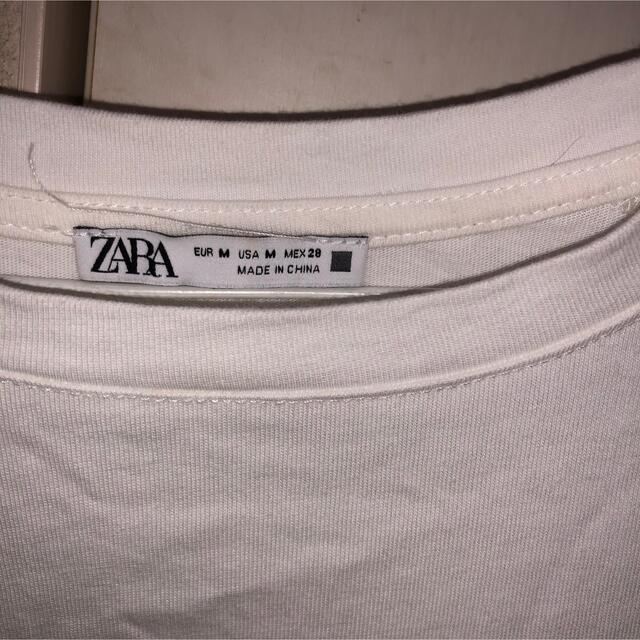 ZARA(ザラ)の【夏物大セール】ZARA  白　トップス　Tシャツ　カットソー メンズのトップス(Tシャツ/カットソー(半袖/袖なし))の商品写真