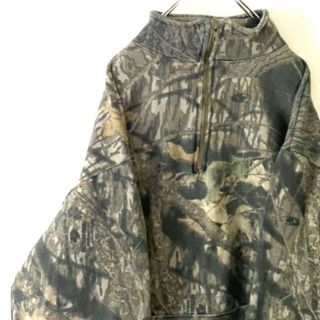 ジャージーズ(JERZEES)のジャージーズ Outdoors 迷彩カモフラハーフジップスウェット L 古着(スウェット)