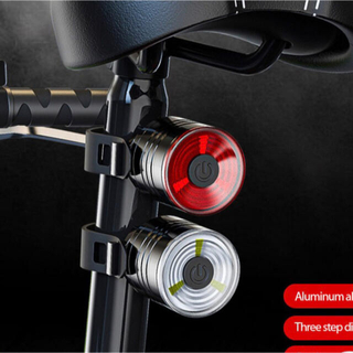 自転車ライト　2個セット　白・赤　組合せ自由　高輝度　電池式　防水　取付け簡単(パーツ)