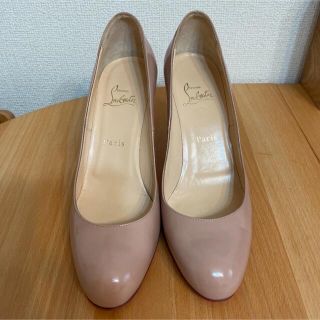 クリスチャンルブタン(Christian Louboutin)のクリスチャンルブタン　エナメルパンプス/38.5/ピンクベージュ(ハイヒール/パンプス)