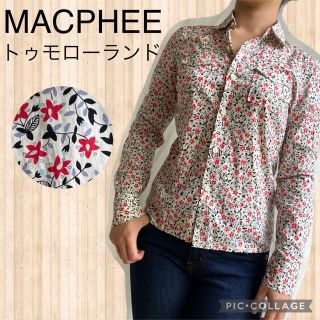 マカフィー(MACPHEE)のMACPHEE/トゥモローランド　リバティ風花柄　薄手長袖コットンブラウス日本製(シャツ/ブラウス(長袖/七分))