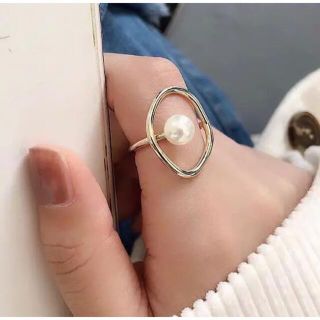 スタージュエリー(STAR JEWELRY)の【人気商品】新品インポート♡ゴールド パール リング 指輪(リング(指輪))