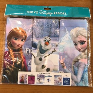 ディズニー(Disney)の新品未使用 アナと雪の女王巾着3枚セット エルサ オラフ ディズニーリゾート(キャラクターグッズ)