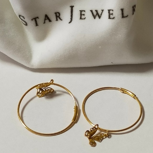 スタージュエリー バタフライ喋々ピアス❤