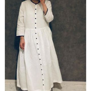 ネストローブ(nest Robe)のリネンワンピース　2wayバイカラー(ひざ丈ワンピース)