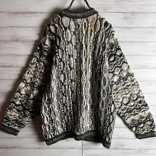 【激レア】coogi クージー 立体 編込み 3Dニット カーディガン 7