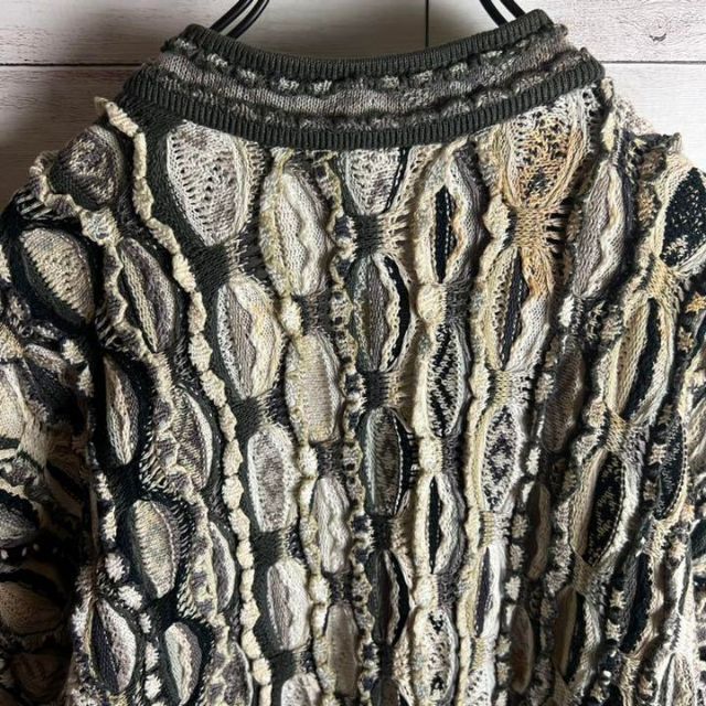 【激レア】coogi クージー 立体 編込み 3Dニット カーディガン 8