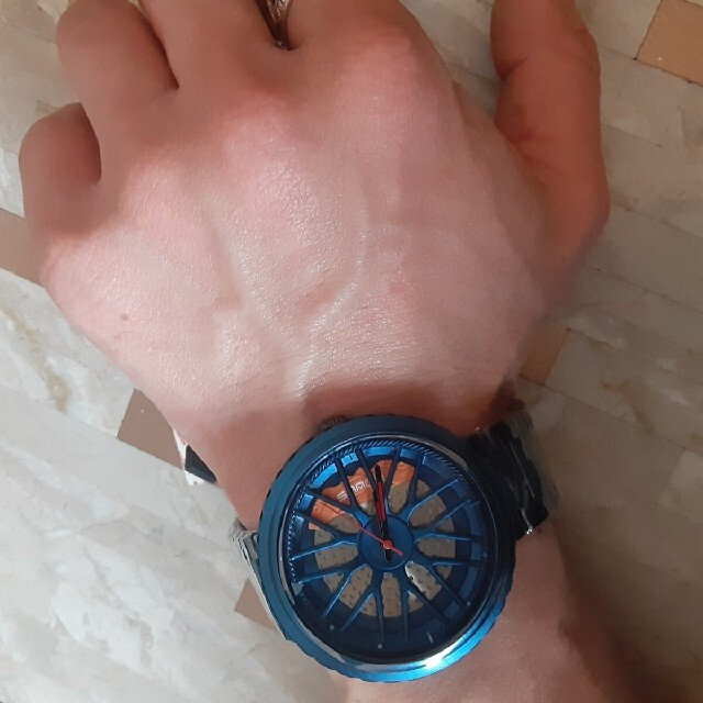 新品 SANDA メンズ 腕時計スーパーカー ホイール 防水スポーツウォッチ B