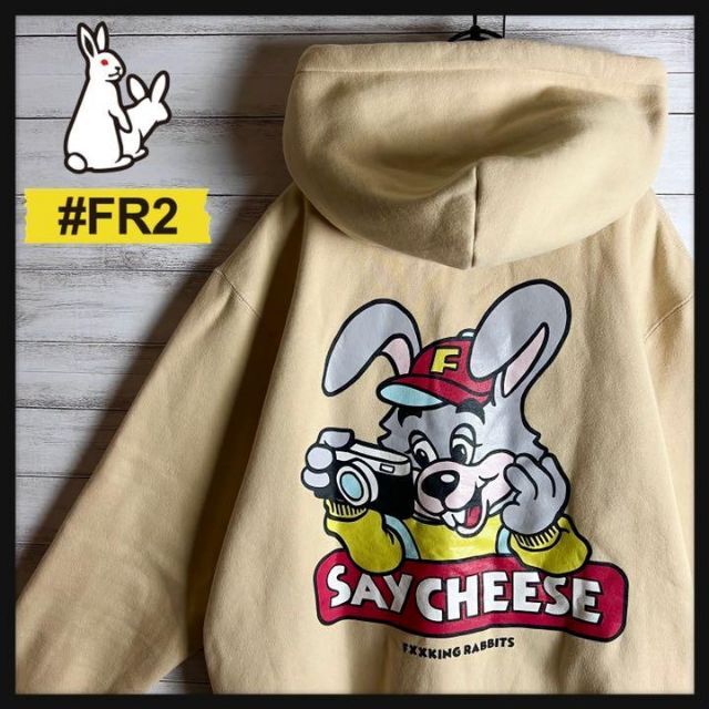 FR2 パーカー フーディー say cheese 黒 肉厚 XL 人気 完売-