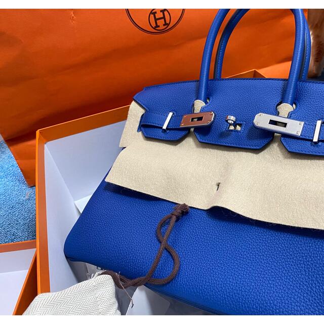 Hermes(エルメス)のバーキン30 ハンドバッグ ﾌﾞﾙｰﾌﾗﾝｽ/Z刻 レディースのバッグ(ハンドバッグ)の商品写真