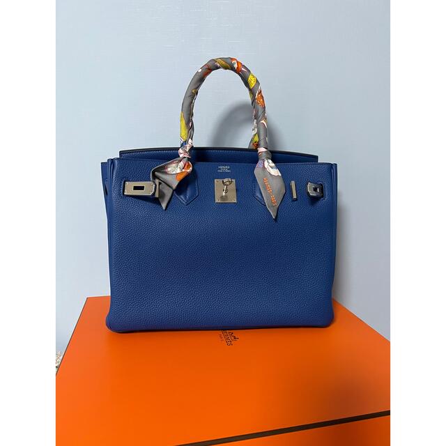 Hermes(エルメス)のバーキン30 ハンドバッグ ﾌﾞﾙｰﾌﾗﾝｽ/Z刻 レディースのバッグ(ハンドバッグ)の商品写真