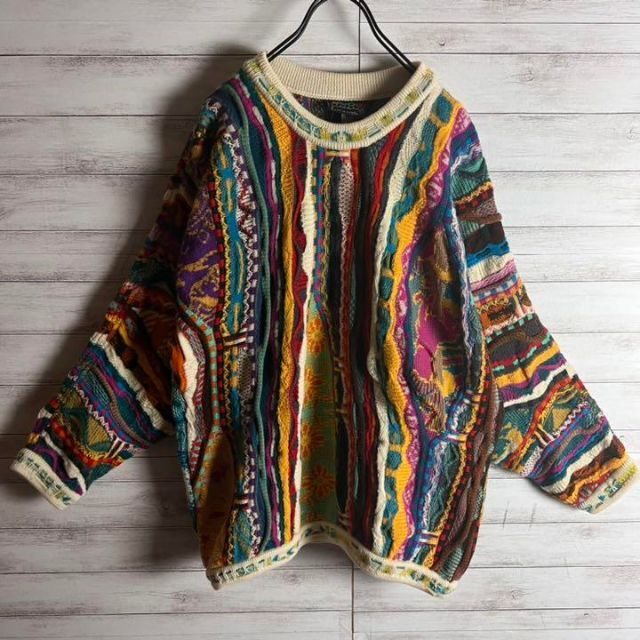 【激レア】coogi クージー 立体 編込み 3Dニット ビッグサイズ 希少