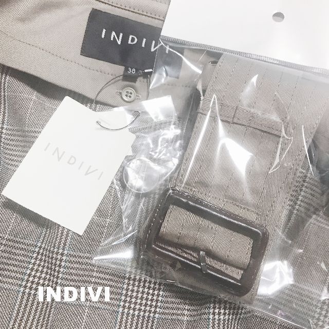 INDIVI(インディヴィ)の【INDIVI】インディヴィ グレンチェックライナー トレンチコート 未使用品 レディースのジャケット/アウター(トレンチコート)の商品写真