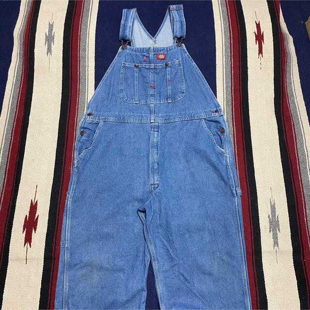 Dickies(ディッキーズ)の90s 古着 ディッキーズ ロゴタグ メキシコ製 オーバーオール バギーパンツ メンズのパンツ(サロペット/オーバーオール)の商品写真