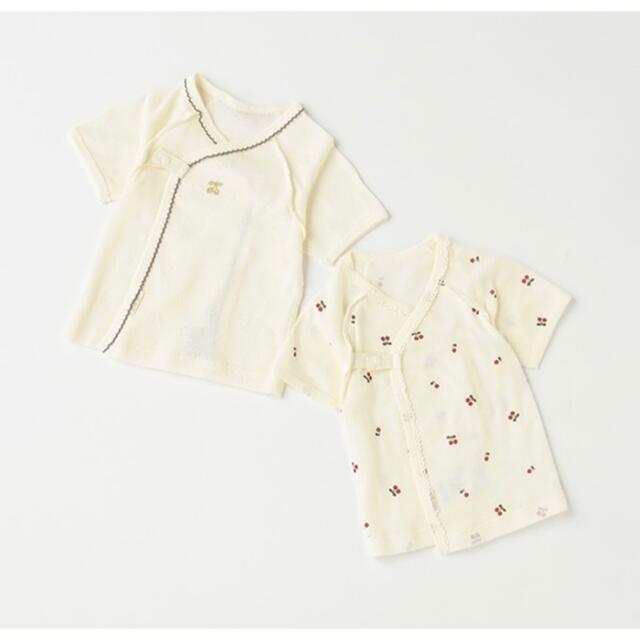 petit main(プティマイン)の【新品】petit main オーガニックコットン 短肌着 キッズ/ベビー/マタニティのベビー服(~85cm)(肌着/下着)の商品写真