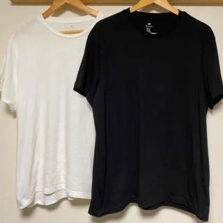 エイチアンドエム(H&M)のH&M エイチアンドエム　Ｔシャツ 2枚　ブラック/ホワイト(Tシャツ/カットソー(半袖/袖なし))