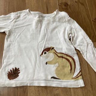 ムジルシリョウヒン(MUJI (無印良品))の無印良品　リス　ロングTシャツ　90(ブラウス)