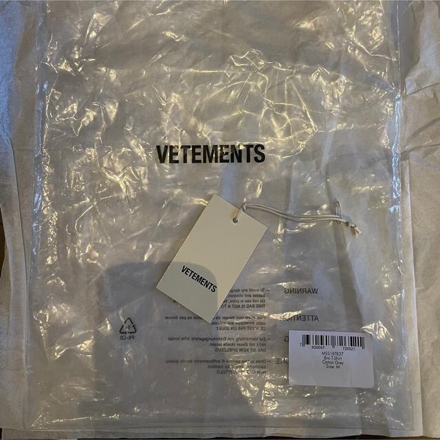 VETEMENTS ヴェトモン ベースボールロゴTシャツ Grey Mサイズ