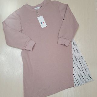 アーヴェヴェ(a.v.v)の新品【120サイズ】a.v.v　くすみピンクのワンピース 春服 女の子(ワンピース)