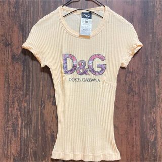 ドルチェアンドガッバーナ(DOLCE&GABBANA)の【D&G】ビックロゴ♡リブでシルエットが綺麗なトップスです♪(Tシャツ(半袖/袖なし))