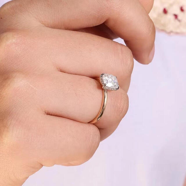 リング(指輪) 【newデザイン】1.5ct モアサナイト リング k18