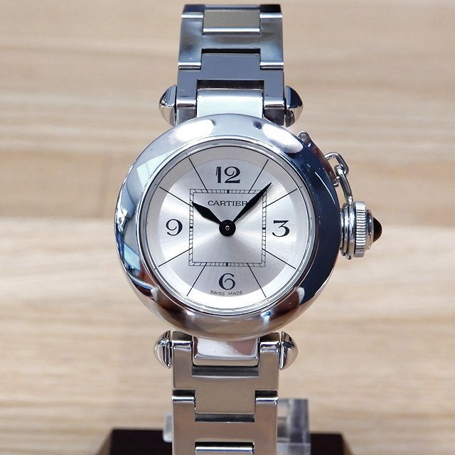 Cartier - 超美品 カルティエ 研磨済み ミスパシャ クォーツ レディース 腕時計 SS