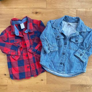 ベビーギャップ(babyGAP)のH&M & babygap 長袖シャツ2枚組(シャツ/カットソー)