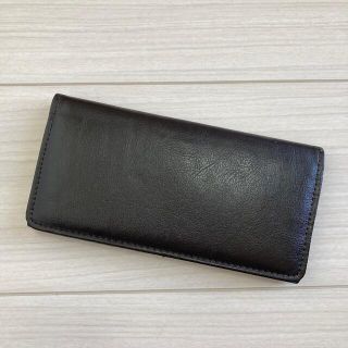 メンズ レディース 二つ折り財布 革財布 フラップ ブラウン(長財布)