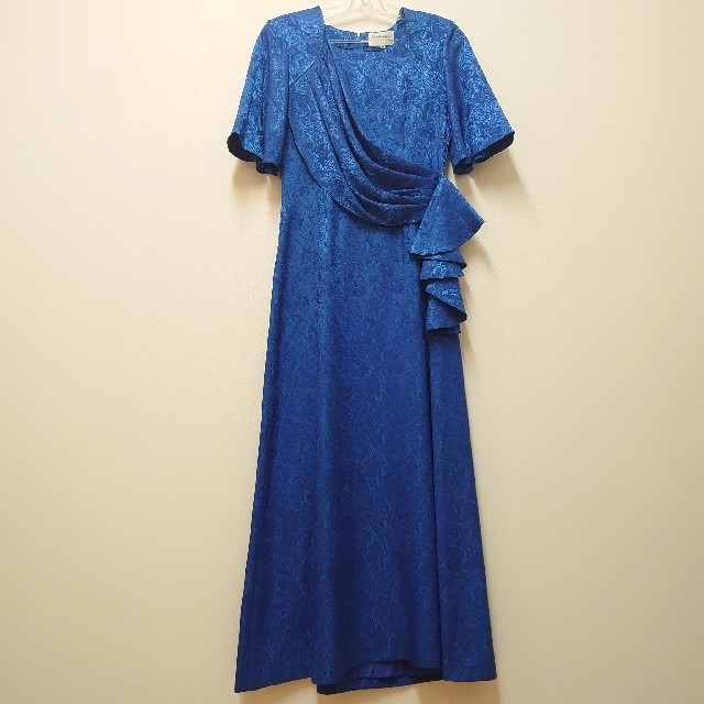 ロングドレス・ドレープ・ロイヤルブルー レディースのフォーマル/ドレス(ロングドレス)の商品写真
