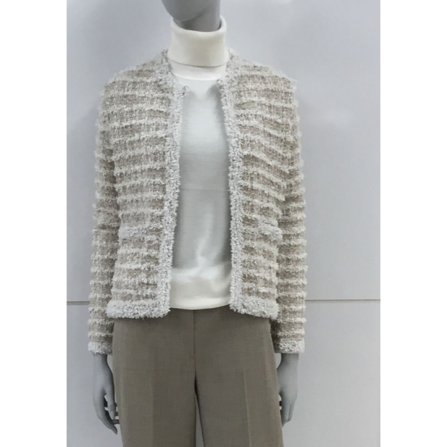 【未使用】theory luxe セオリー ラメツィードニットカーディガン 38