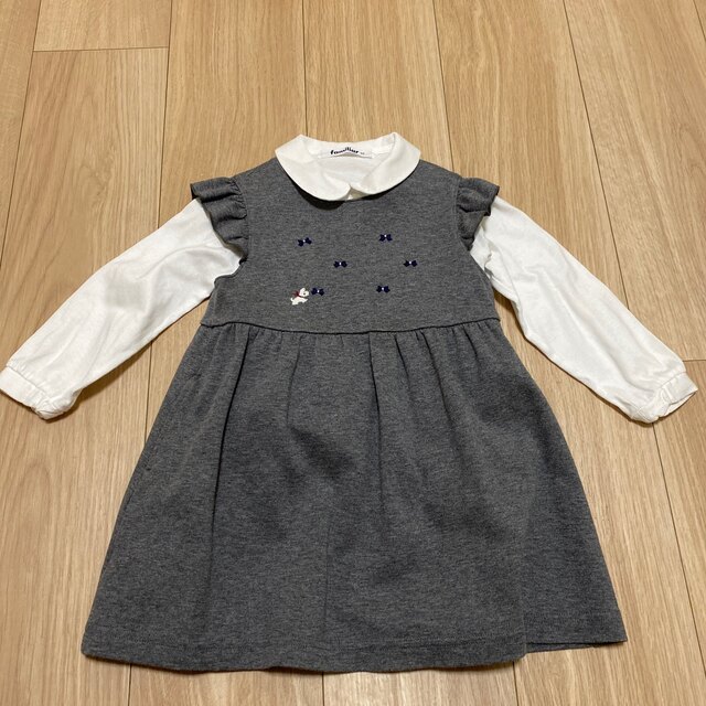 familiar(ファミリア)のファミリア　ワンピース　ブラウス　2点セット キッズ/ベビー/マタニティのキッズ服女の子用(90cm~)(ワンピース)の商品写真