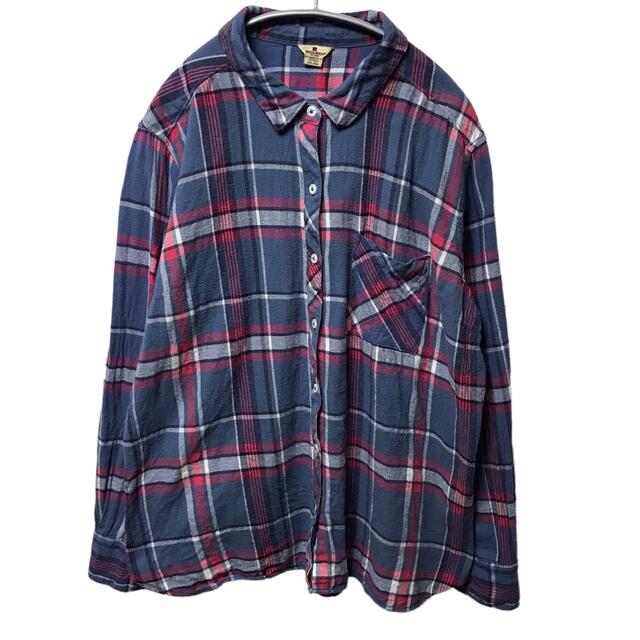 WOOLRICH(ウールリッチ)の【希少】ウールリッチ woolrich チェック ネルシャツ 3L ヴィンテージ レディースのトップス(シャツ/ブラウス(長袖/七分))の商品写真