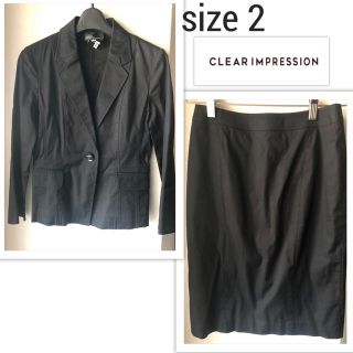 クリアインプレッション(CLEAR IMPRESSION)のCLEAR IMPRESSION 黒スカートスーツセットアップ(スーツ)