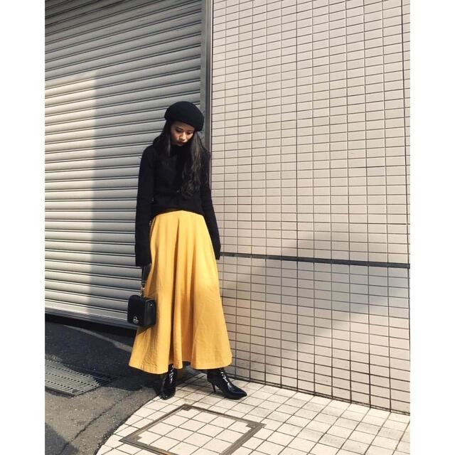 moussy(マウジー)のMOUSSY TR CIRCULAR SKブラック サーキュラースカート レディースのスカート(ロングスカート)の商品写真