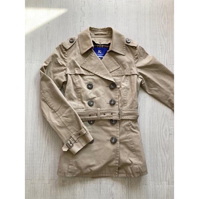 美品】バーバリーブルーレーベル ショート丈トレンチコート ライナー