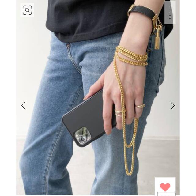 L'Appartement DEUXIEME CLASSE(アパルトモンドゥーズィエムクラス)のL'Appartement Phone Strap Gold Chain C スマホ/家電/カメラのスマホアクセサリー(ストラップ/イヤホンジャック)の商品写真