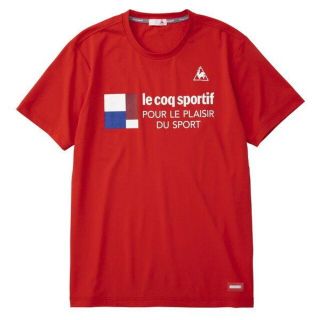 ルコックスポルティフ(le coq sportif)の新品タグ付★ルコックスポルティフ★吸汗速乾 半袖Ｔシャツ★4,290円の品★赤M(Tシャツ/カットソー(半袖/袖なし))